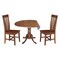 International Concepts 42 in. Dual Drop Leaf Table with 2 Slat Back Dining Chairs - 3 Piece Dining Set K581-42DP-C-465P - alternate 2